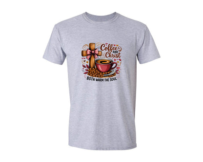 brand:Generic|color:Sports Grey / Athletic Heather|Christian Coffee Christian Shirt Graphic T-Shirt