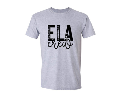 brand:Generic|color:Sports Grey / Athletic Heather|Ela Crew English Teacher Graphic T-Shirt
