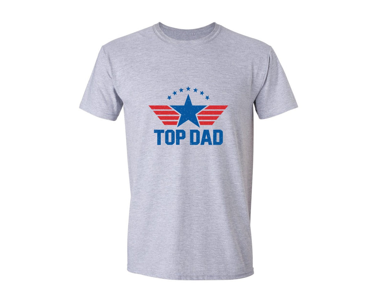 brand:Generic|color:Sports Grey / Athletic Heather|Patriotic Aviation Style Top Dad Graphic T-Shirt