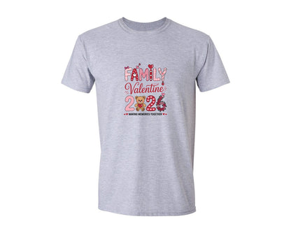 brand:Generic|color:Sports Grey / Athletic Heather|Family Valentine 2026 Love Day Shirt Graphic T-Shirt