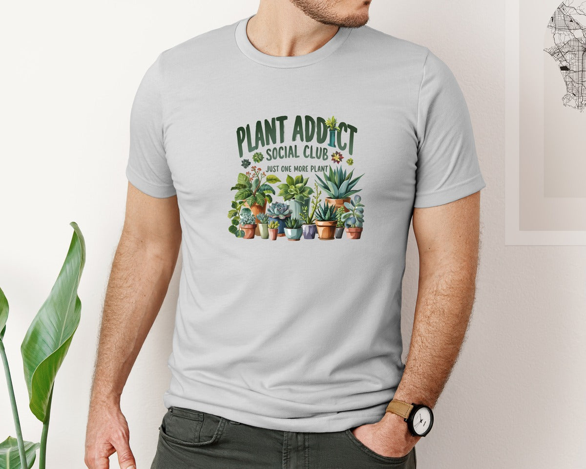 brand:Bella Canvas|color:Sports Grey / Athletic Heather|Plant Addict Funny 2 Graphic T-Shirt