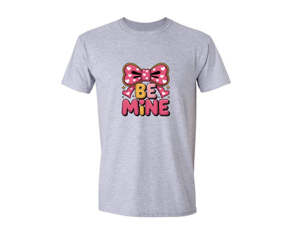 brand:Generic|color:Sports Grey / Athletic Heather|Faux Yarn Be Mine Valentine 3 Graphic T-Shirt