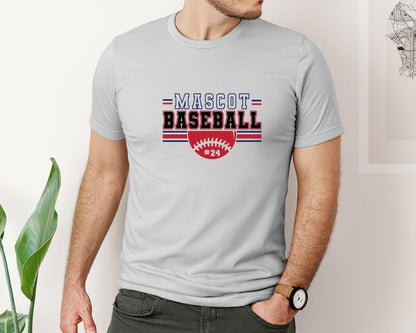 brand:Bella Canvas|color:Sports Grey / Athletic Heather|Baseball Shirt Baseball Team Graphic T-Shirt