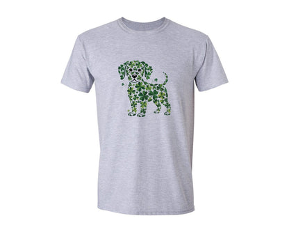 brand:Generic|color:Sports Grey / Athletic Heather|St Patricks Day Shamrock Bulldog Graphic T-Shirt
