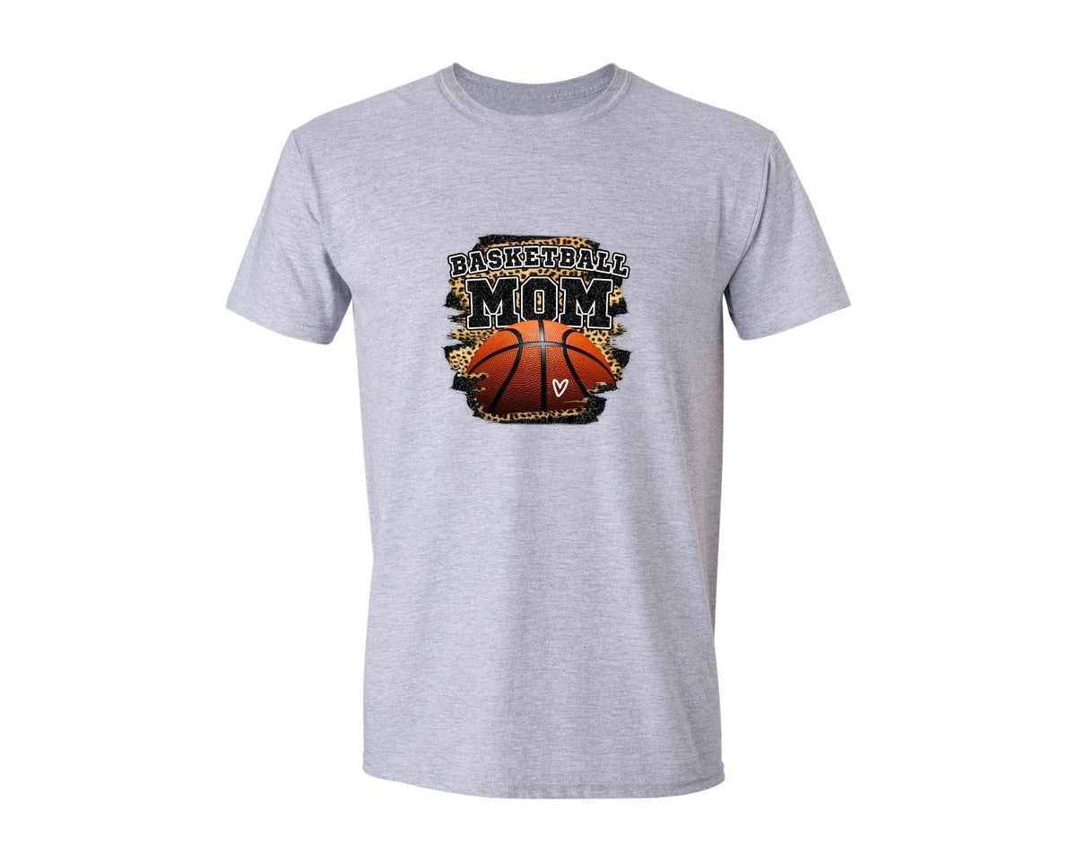 brand:Generic|color:Sports Grey / Athletic Heather|Basketball Mama Design Graphic T-Shirt
