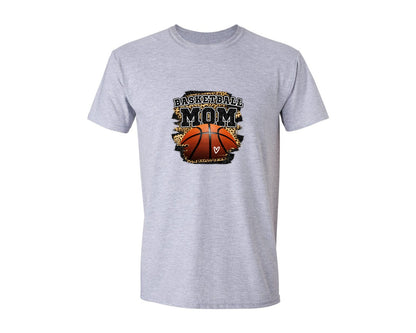 brand:Generic|color:Sports Grey / Athletic Heather|Basketball Mama Design Graphic T-Shirt