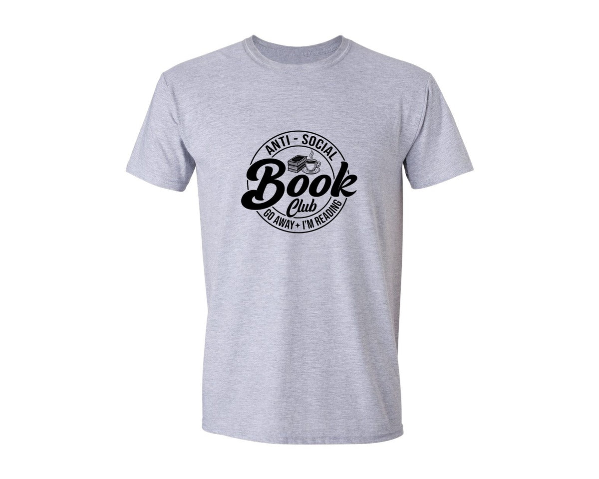 brand:Generic|color:Sports Grey / Athletic Heather|Anti Social Book Club Introverted Reader 2 Graphic T-Shirt