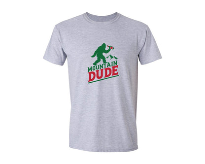 brand:Generic|color:Sports Grey / Athletic Heather|Mountain Dude Bigfoot Hiker Bigfoot Camp Graphic T-Shirt