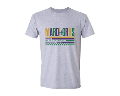 brand:Generic|color:Sports Grey / Athletic Heather|Mardi Gras Funny Mardi Gras Graphic T-Shirt