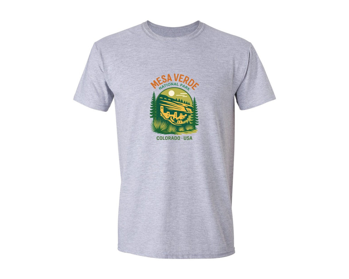 brand:Generic|color:Sports Grey / Athletic Heather|Wild Places U S National Parks Graphic T-Shirt