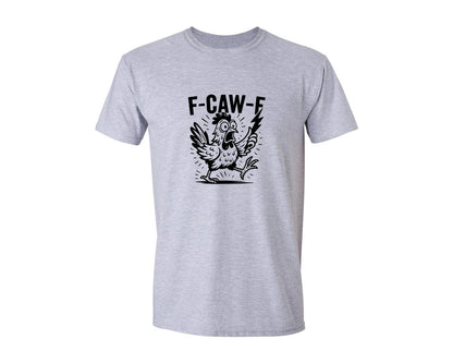brand:Generic|color:Sports Grey / Athletic Heather|Funny Chicken F Caw F Graphic T-Shirt