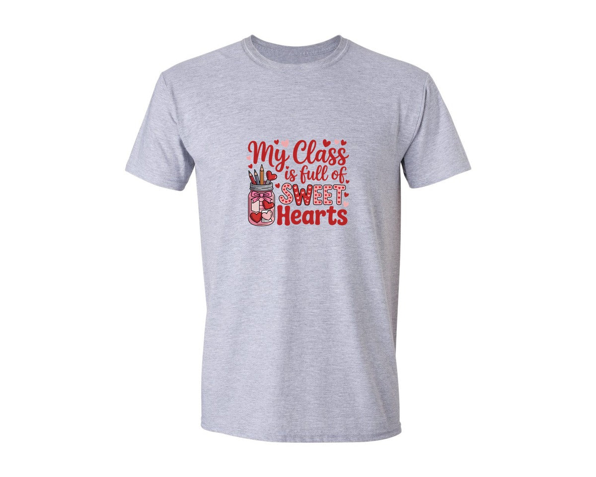 brand:Generic|color:Sports Grey / Athletic Heather|Teacher Valentines Day Class 2 Graphic T-Shirt