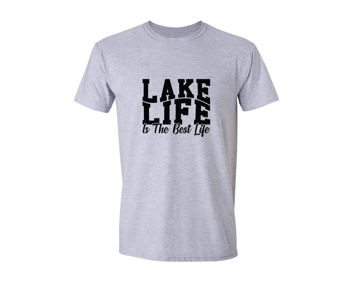 brand:Generic|color:Sports Grey / Athletic Heather|Lake Life Is The Best Life 31 Graphic T-Shirt