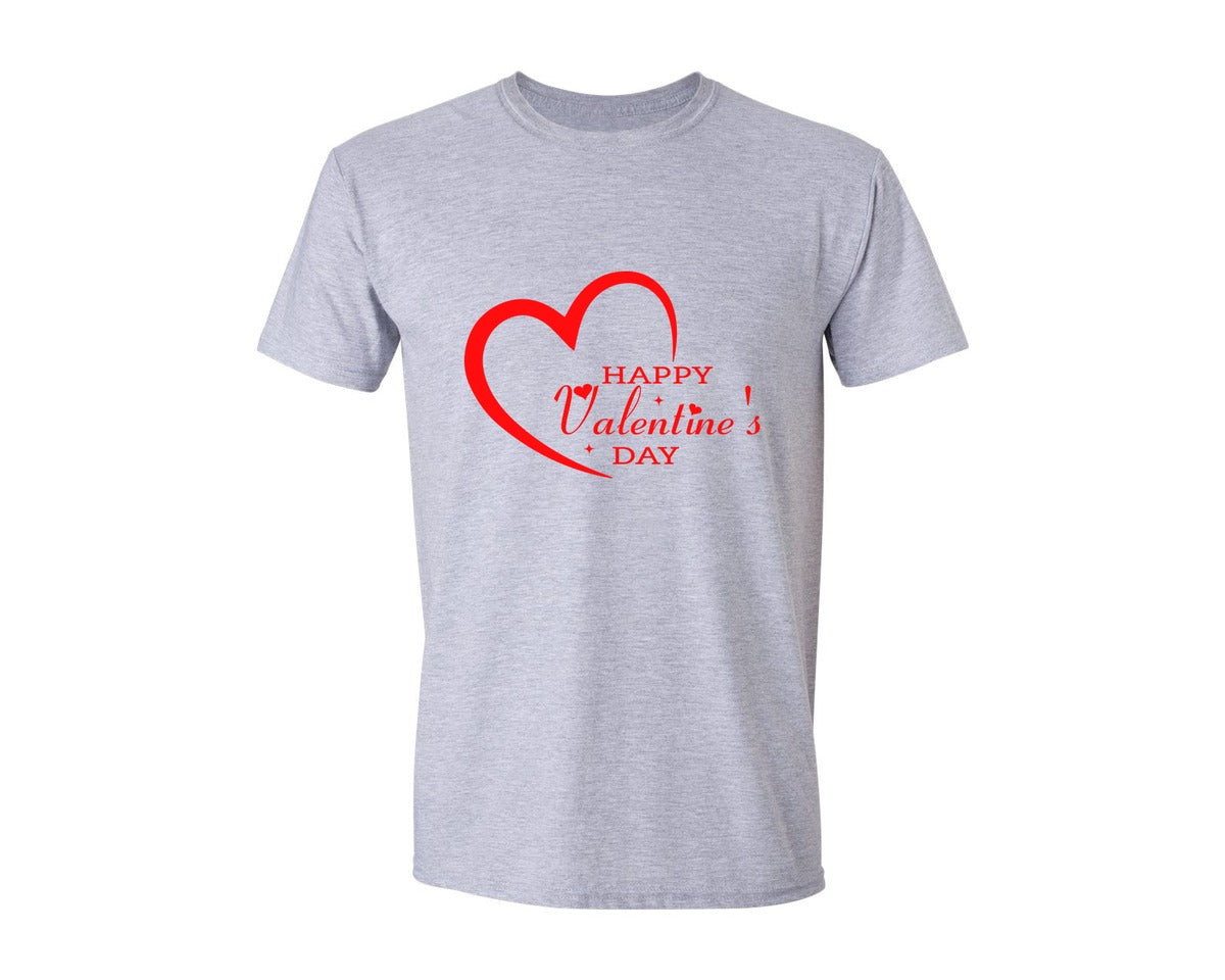 brand:Generic|color:Sports Grey / Athletic Heather|Happy Valentines Day 380 Graphic T-Shirt