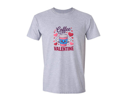 brand:Generic|color:Sports Grey / Athletic Heather|Coffee Is My Valentine 39 Graphic T-Shirt