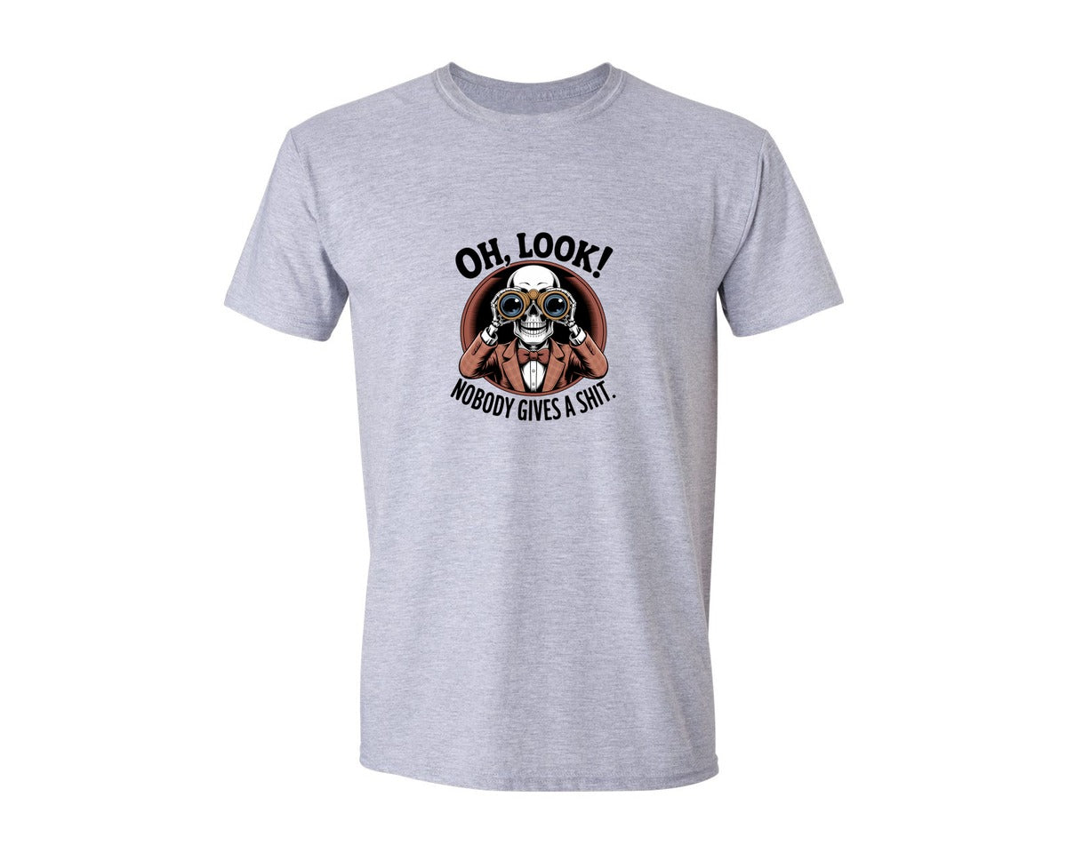 brand:Generic|color:Sports Grey / Athletic Heather|Skeleton Sarcasm Funny Quote Graphic T-Shirt