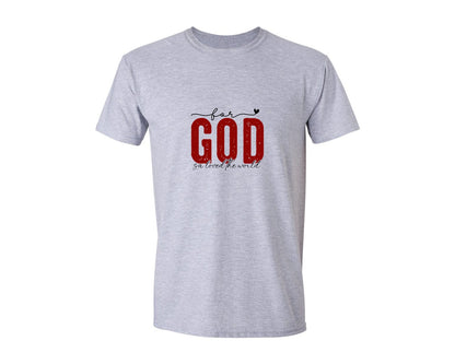 brand:Generic|color:Sports Grey / Athletic Heather|John 316 Valentines Day Graphic T-Shirt