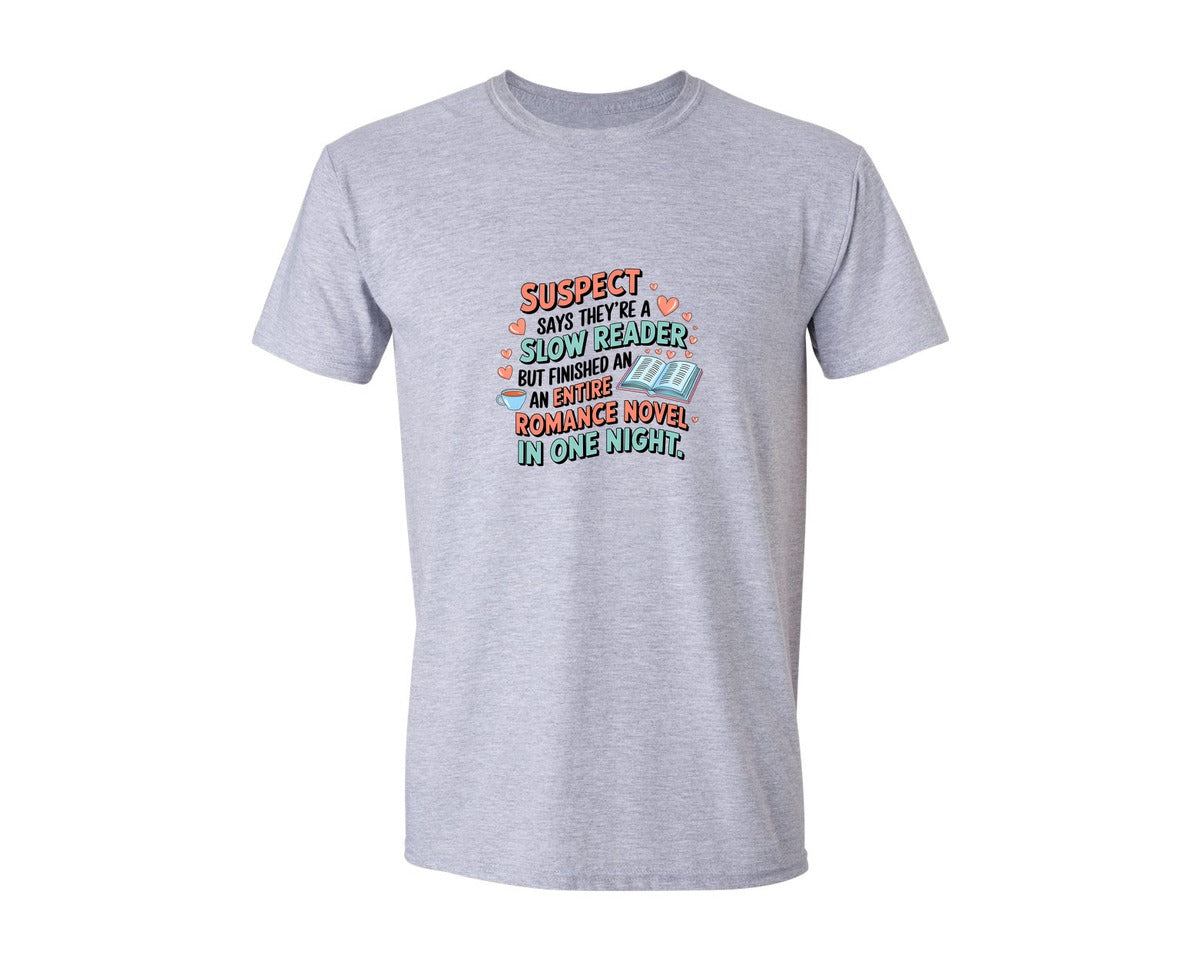 brand:Generic|color:Sports Grey / Athletic Heather|Suspect Claims Reading Lover Bookish 2 Graphic T-Shirt