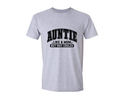 brand:Generic|color:Sports Grey / Athletic Heather|Aunt Coquette Bow Auntie Like A Mom Graphic T-Shirt