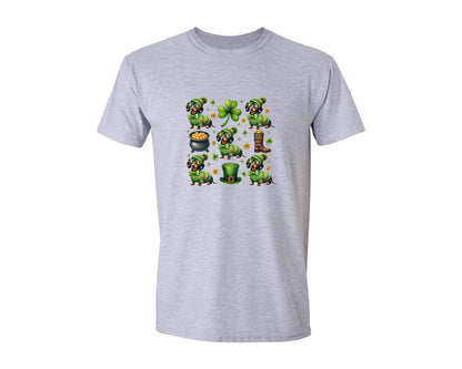 brand:Generic|color:Sports Grey / Athletic Heather|St Patrick Dachshund Graphic T-Shirt