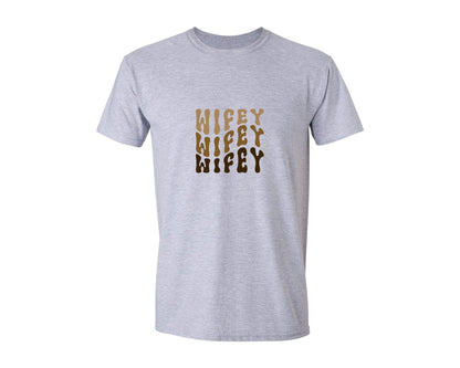 brand:Generic|color:Sports Grey / Athletic Heather|Wifey Crewneck Design Retro Wifey Desig Graphic T-Shirt