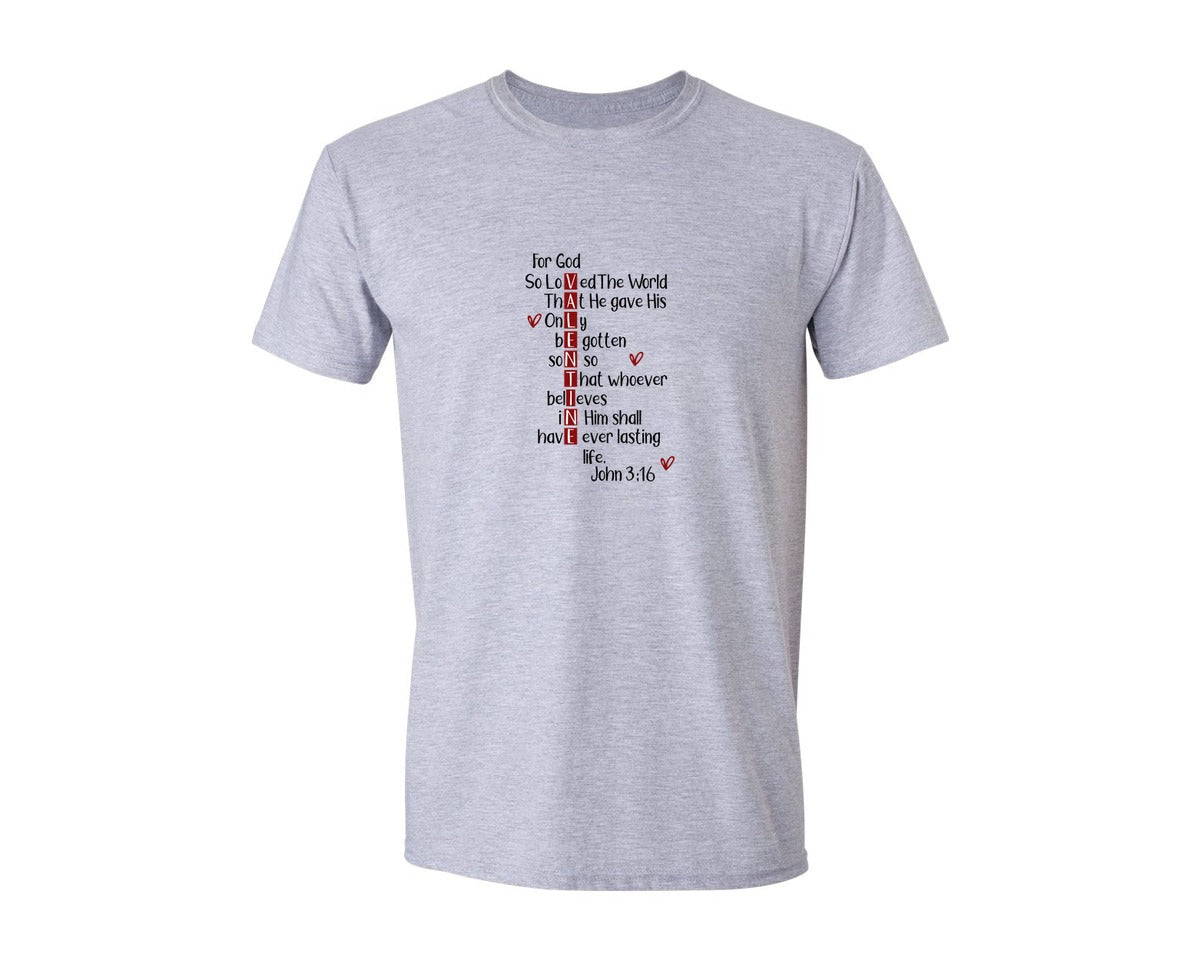 brand:Generic|color:Sports Grey / Athletic Heather|For God So Loved The World 6 Graphic T-Shirt