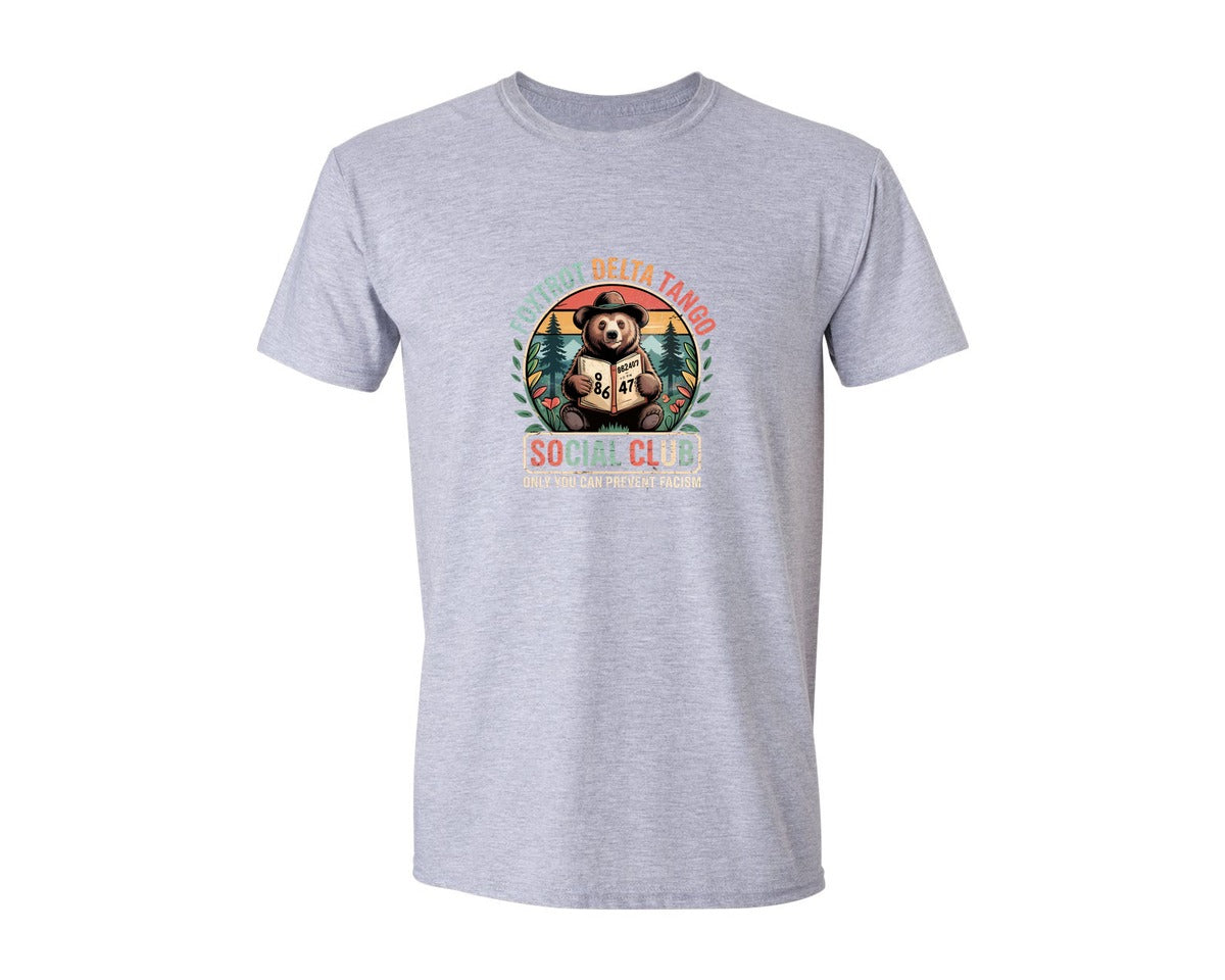 brand:Generic|color:Sports Grey / Athletic Heather|Foxtrot Delta Tango Social Club 2 Graphic T-Shirt