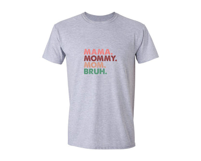 brand:Generic|color:Sports Grey / Athletic Heather|Mama Mommy Mom Bruh Funny Mothers Day 5 Graphic T-Shirt