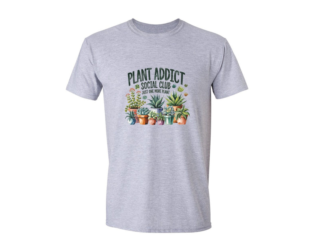 brand:Generic|color:Sports Grey / Athletic Heather|Plant Addict Funny 3 Graphic T-Shirt
