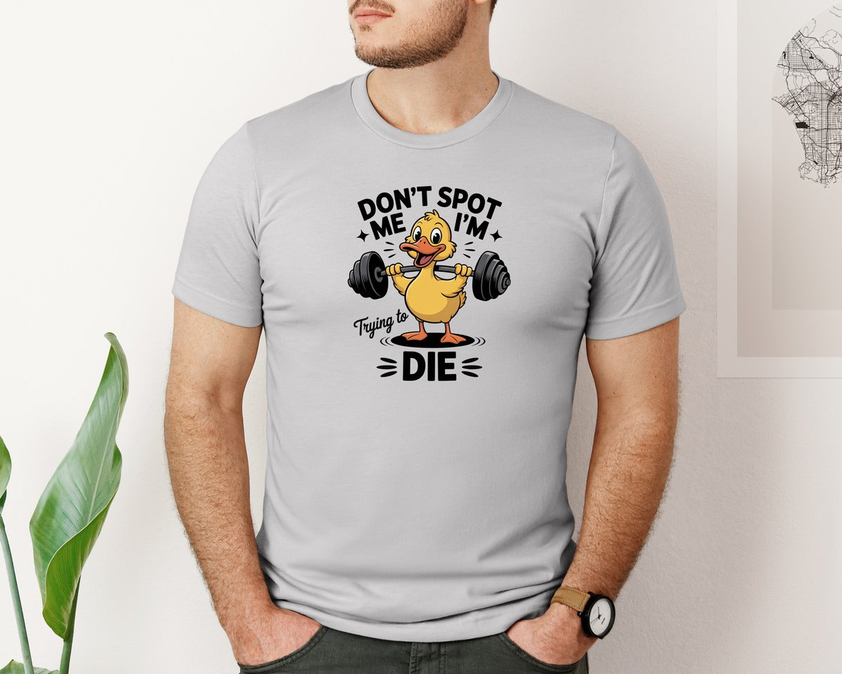 brand:Bella Canvas|color:Sports Grey / Athletic Heather|Dont Spot Me Duck 4 Graphic T-Shirt
