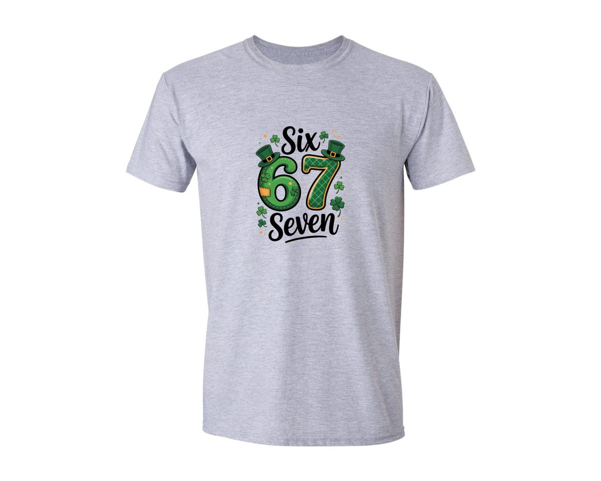 brand:Generic|color:Sports Grey / Athletic Heather|67 St Patricks Day Design Graphic T-Shirt