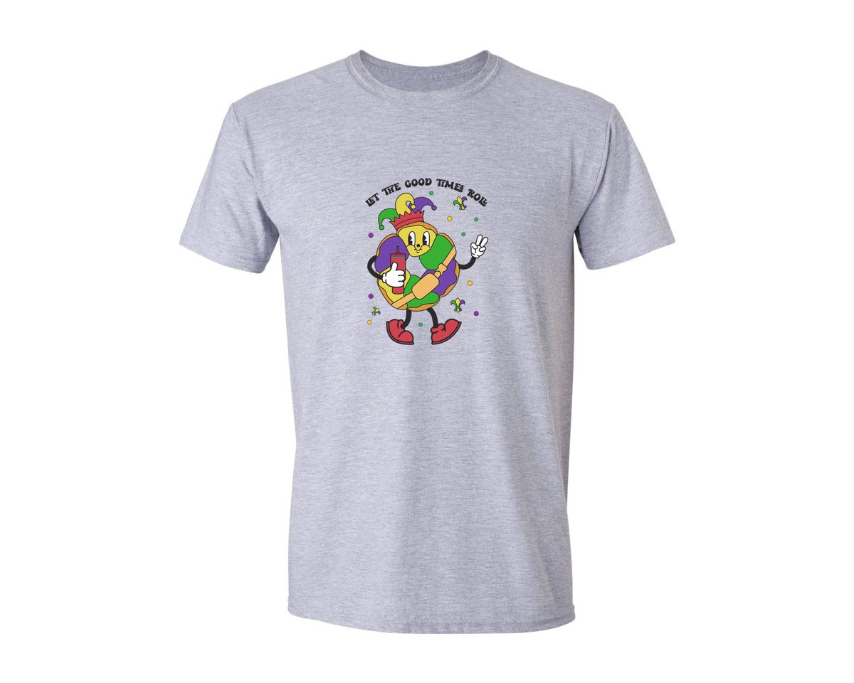 brand:Generic|color:Sports Grey / Athletic Heather|Let The Good Times Roll 3 Graphic T-Shirt