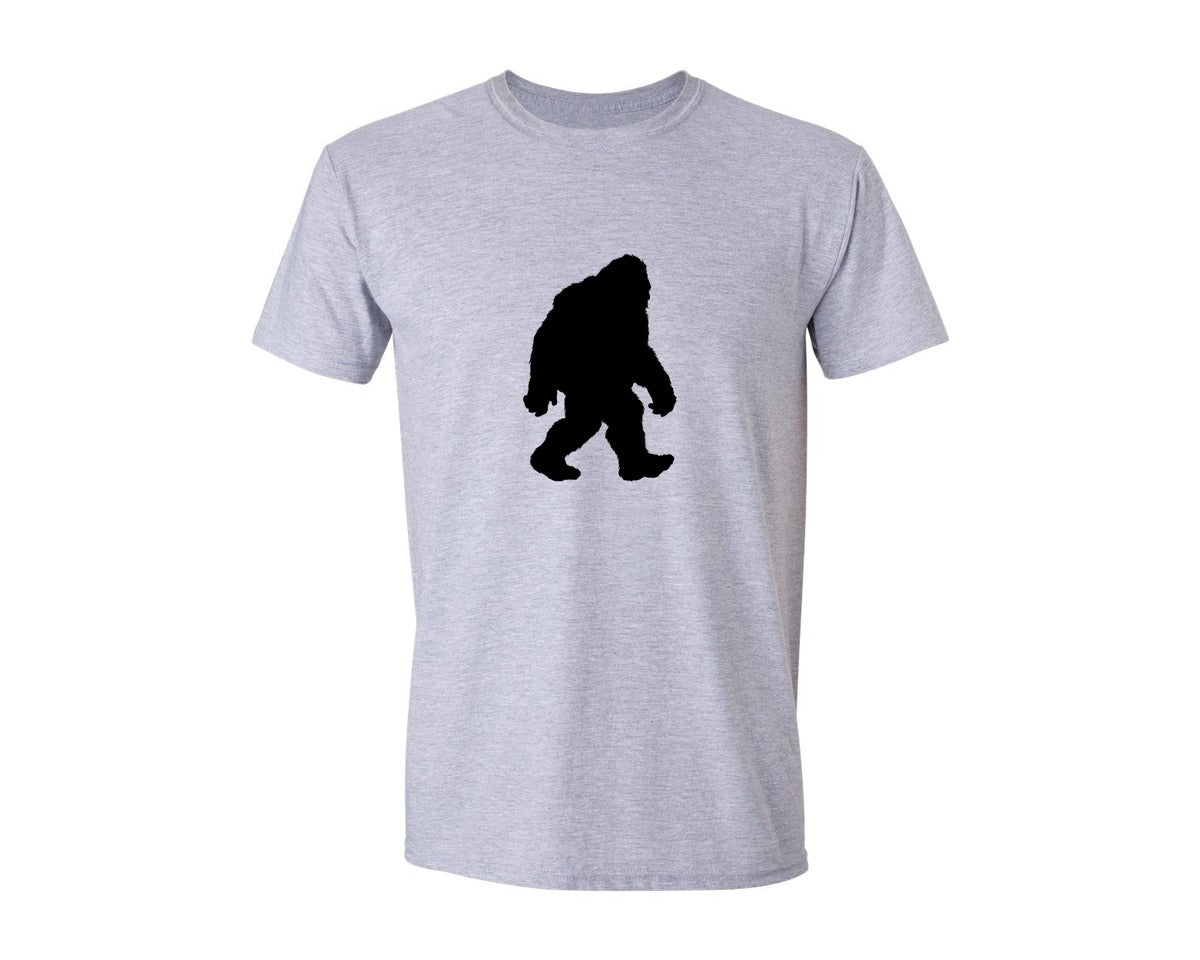 brand:Generic|color:Sports Grey / Athletic Heather|Bigfoot Sasquatch Figure Design Graphic T-Shirt