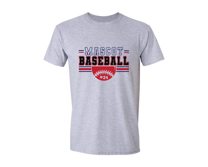brand:Generic|color:Sports Grey / Athletic Heather|Baseball Shirt Baseball Team Graphic T-Shirt