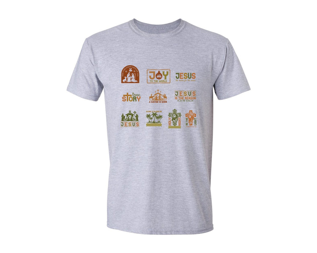 brand:Generic|color:Sports Grey / Athletic Heather|Christmas 107 Graphic T-Shirt
