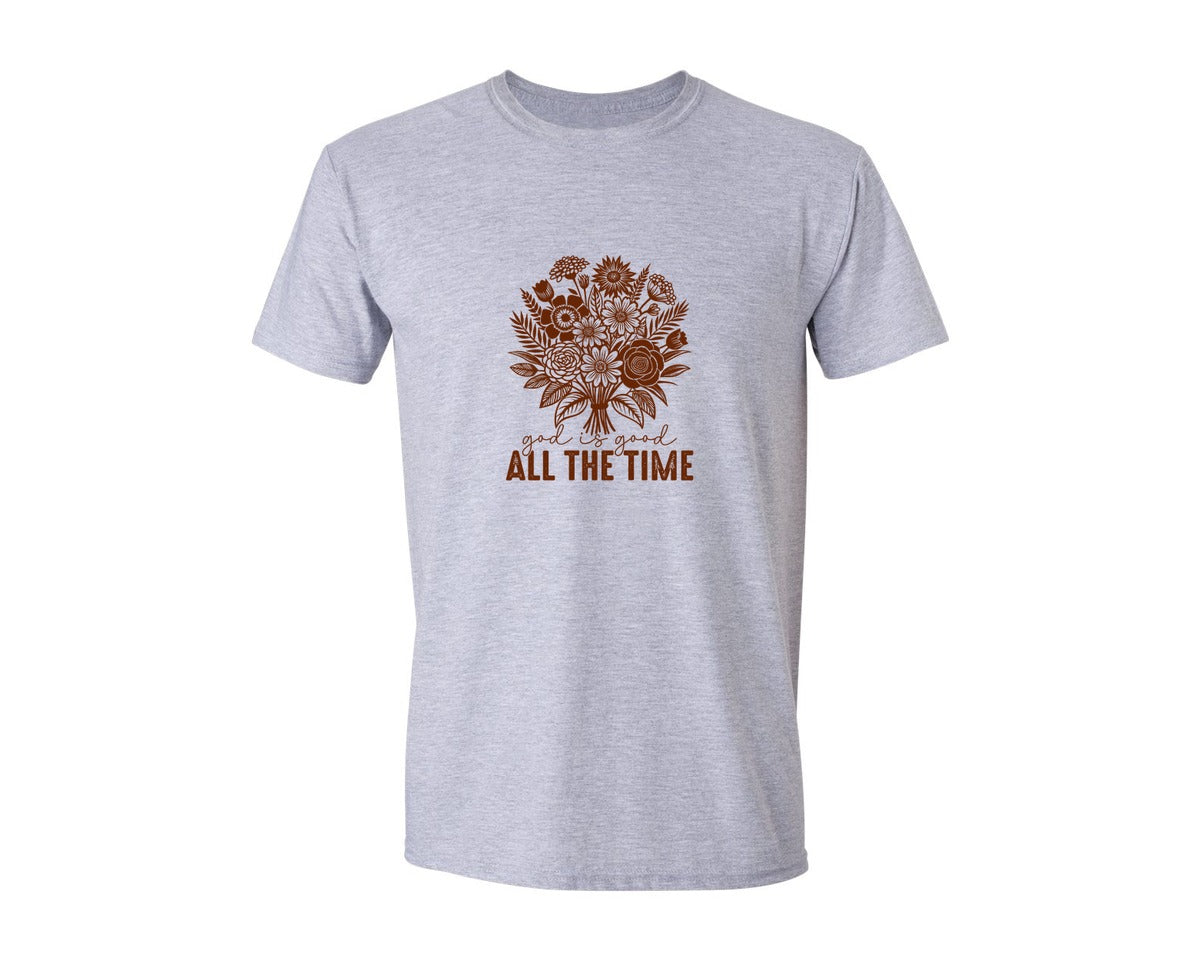 brand:Generic|color:Sports Grey / Athletic Heather|God Is Good All The Time 28 Graphic T-Shirt