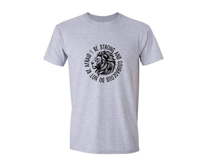 brand:Generic|color:Sports Grey / Athletic Heather|Be Strong And Courageous 45 Graphic T-Shirt