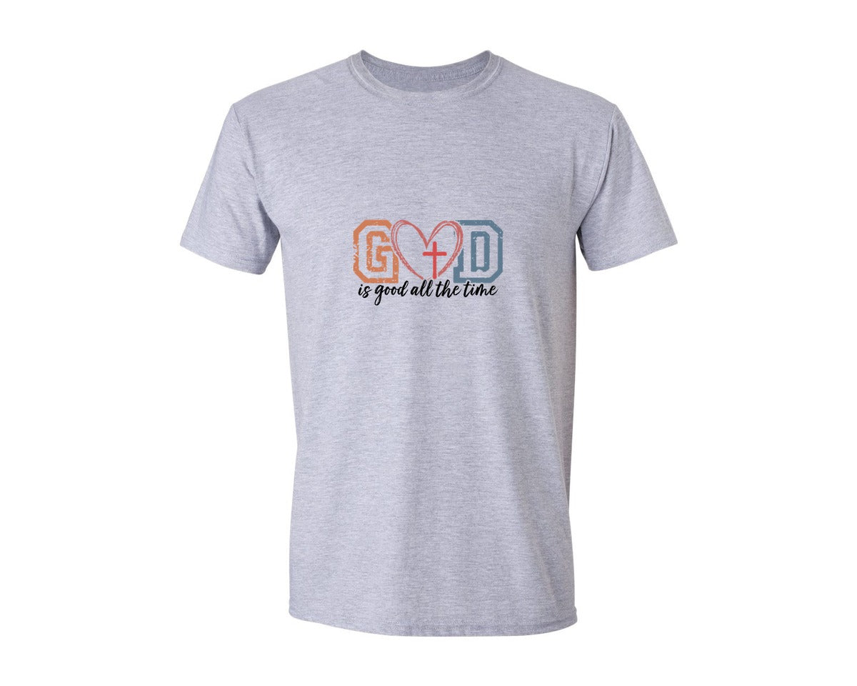brand:Generic|color:Sports Grey / Athletic Heather|God Is Good Boho Christian Graphic T-Shirt