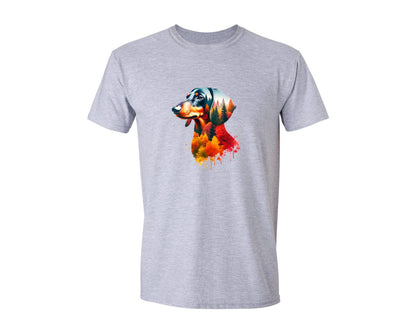 brand:Generic|color:Sports Grey / Athletic Heather|Autumn Fall Dachshund Sausage Dog Graphic T-Shirt