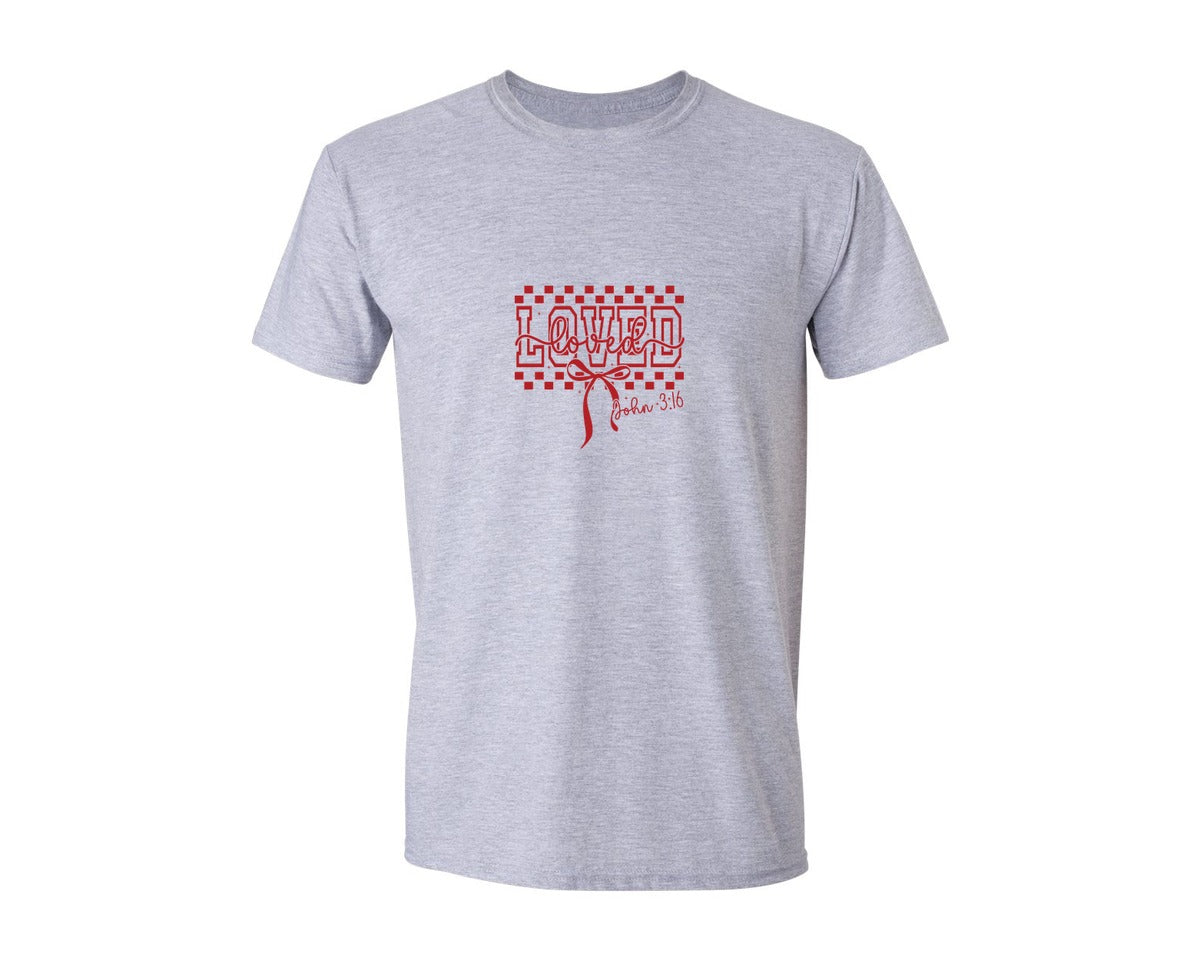 brand:Generic|color:Sports Grey / Athletic Heather|Loved John 316 Loved John 316 Graphic T-Shirt