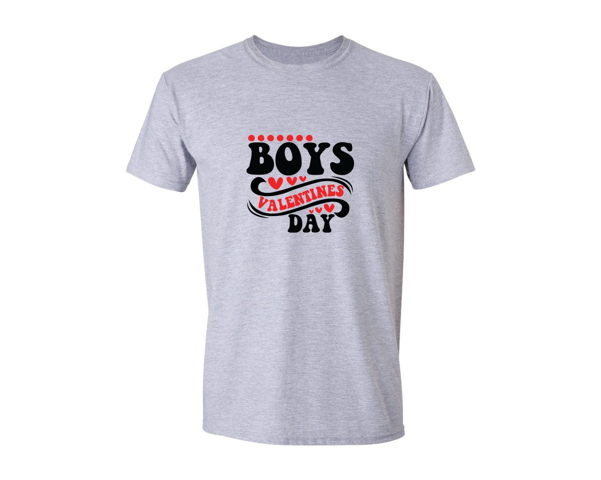 brand:Generic|color:Sports Grey / Athletic Heather|Boys Valentines Day 5 Graphic T-Shirt