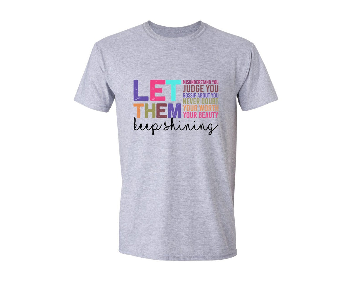 brand:Generic|color:Sports Grey / Athletic Heather|Let Them Inspirational Quotes Graphic T-Shirt