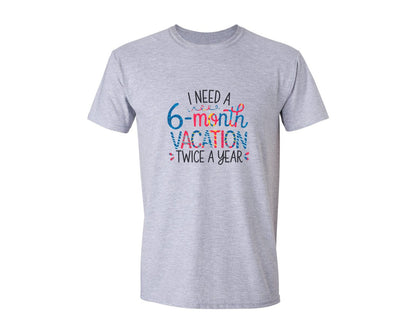 brand:Generic|color:Sports Grey / Athletic Heather|Funny Office Holiday Vacation Graphic T-Shirt
