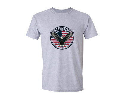 brand:Generic|color:Sports Grey / Athletic Heather|Land Of The Free 4Th Of July Graphic T-Shirt