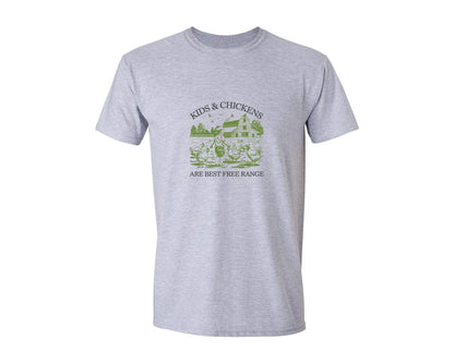 brand:Generic|color:Sports Grey / Athletic Heather|Kids And Chickens Farm Mama Graphic T-Shirt