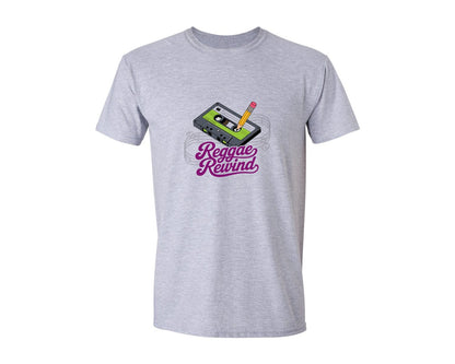 brand:Generic|color:Sports Grey / Athletic Heather|Reggae Rewind Retro Cassette Graphic T-Shirt