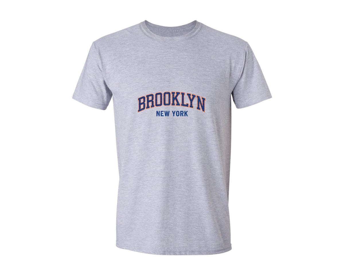 brand:Generic|color:Sports Grey / Athletic Heather|Retro Brooklyn New York Graphic T-Shirt
