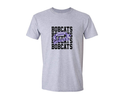 brand:Generic|color:Sports Grey / Athletic Heather|Bobcats Football Shirt Sports Team 4 Graphic T-Shirt