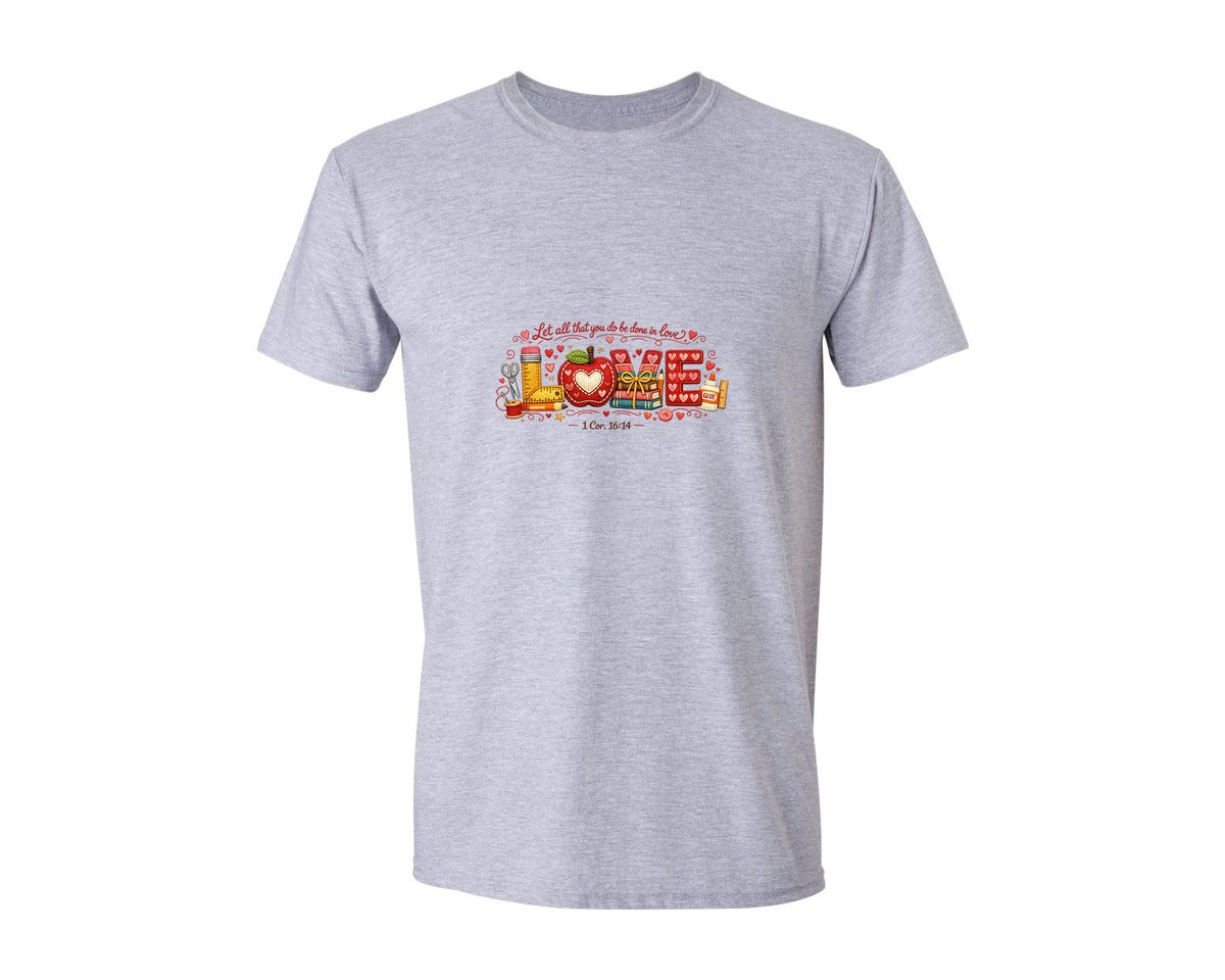 brand:Generic|color:Sports Grey / Athletic Heather|Latch Hook Yarn Crochet Love Valentine 2 Graphic T-Shirt