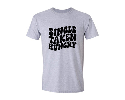 brand:Generic|color:Sports Grey / Athletic Heather|Single Taken Hungry 40 Graphic T-Shirt